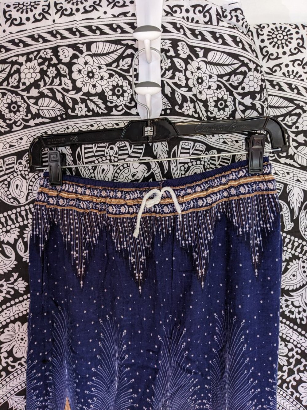 **Moving Sale** Blue Harem Pants Sz M/L - Picture 2 of 4
